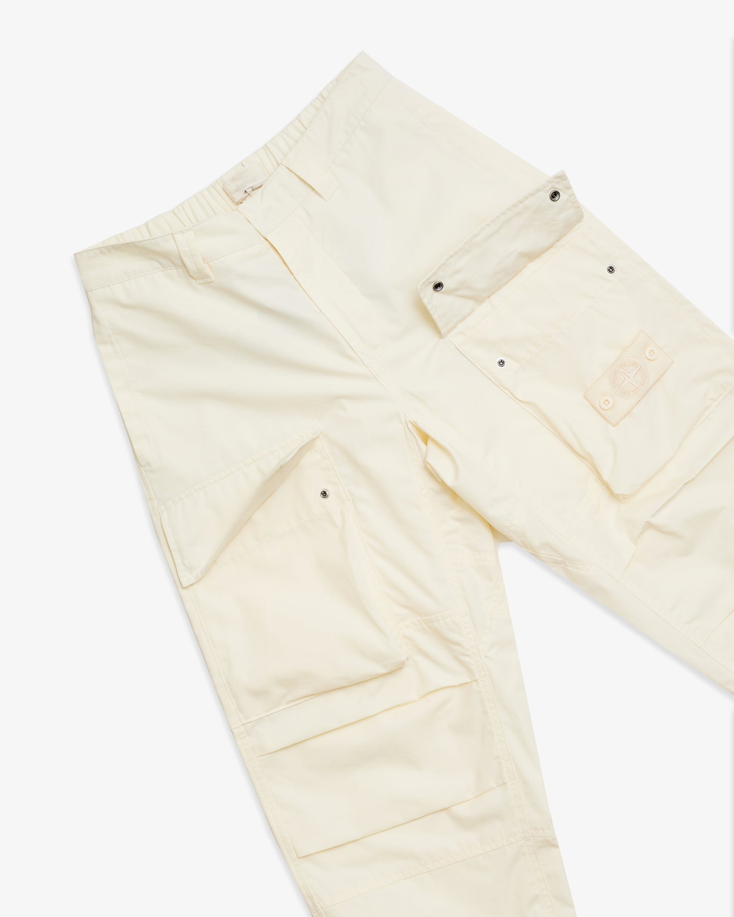 STONE ISLAND Ghost Loose Fit Cargo Pants White Natural