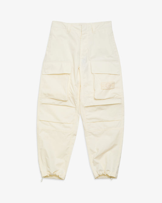 STONE ISLAND Ghost Loose Fit Cargo Pants White Natural