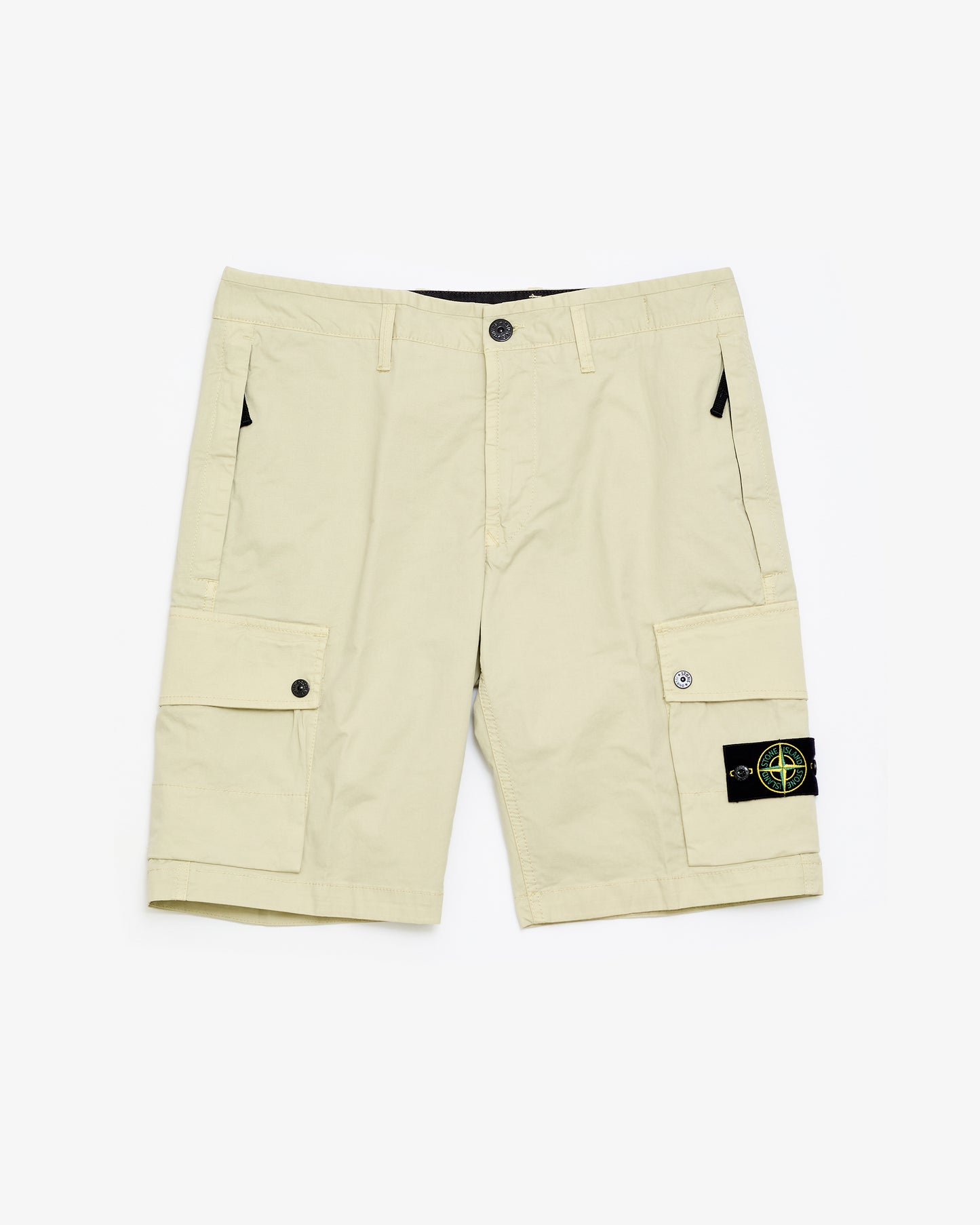 STONE ISLAND Fitted Cargo Bermuda Shorts Pistachio