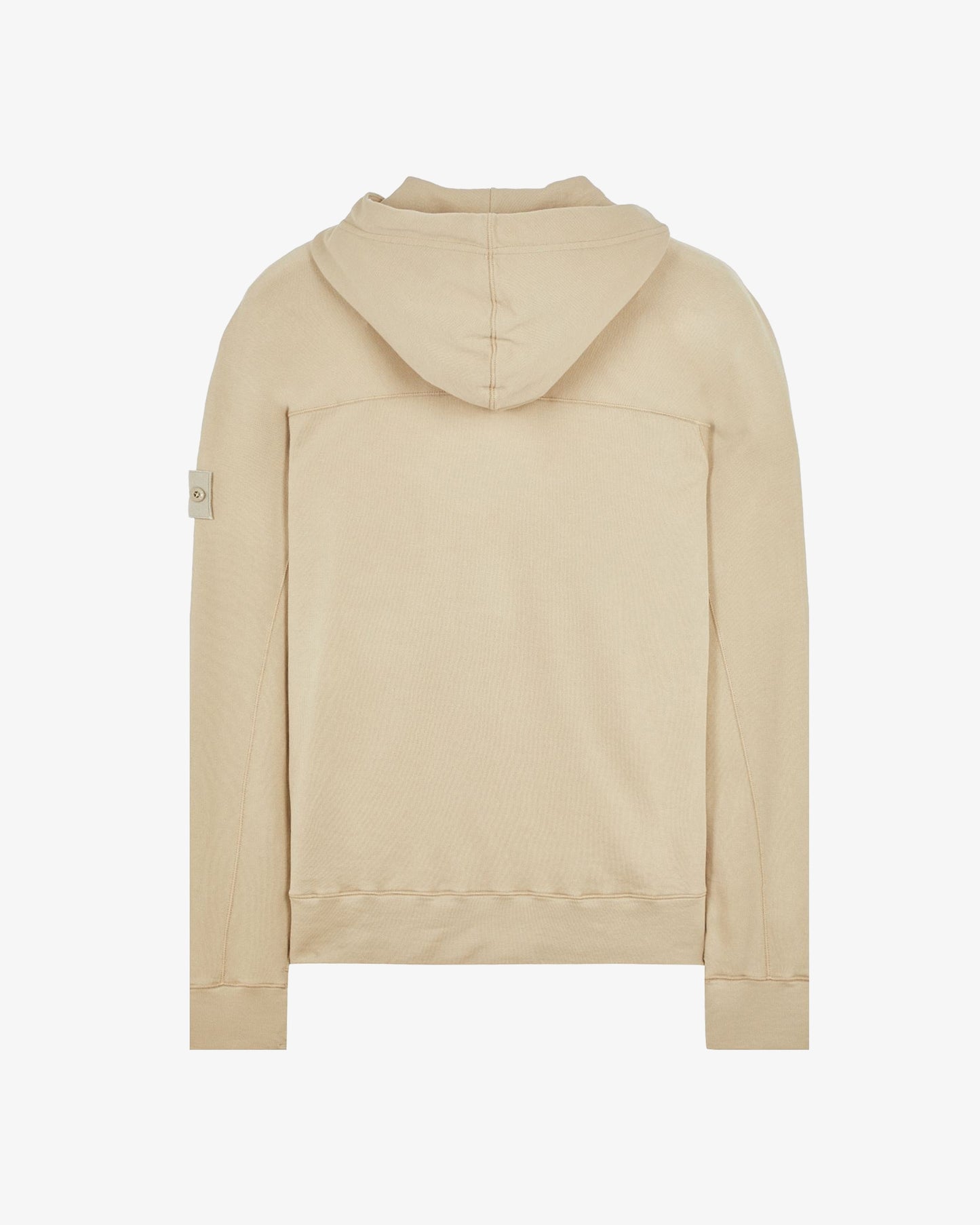 STONE ISLAND Ghost Full-Zip Sweatshirt with Hood Beige