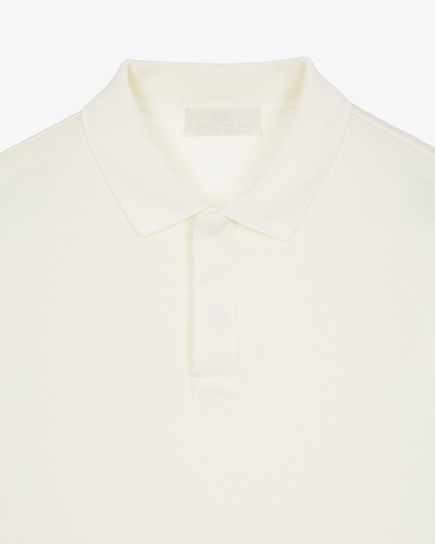 STONE ISLAND Ghost Short Sleeve Polo Natural White