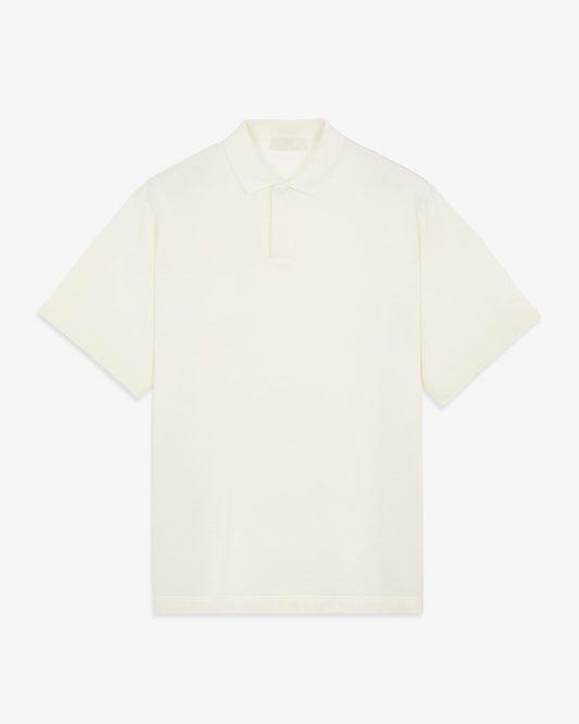 STONE ISLAND Ghost Short Sleeve Polo Natural White