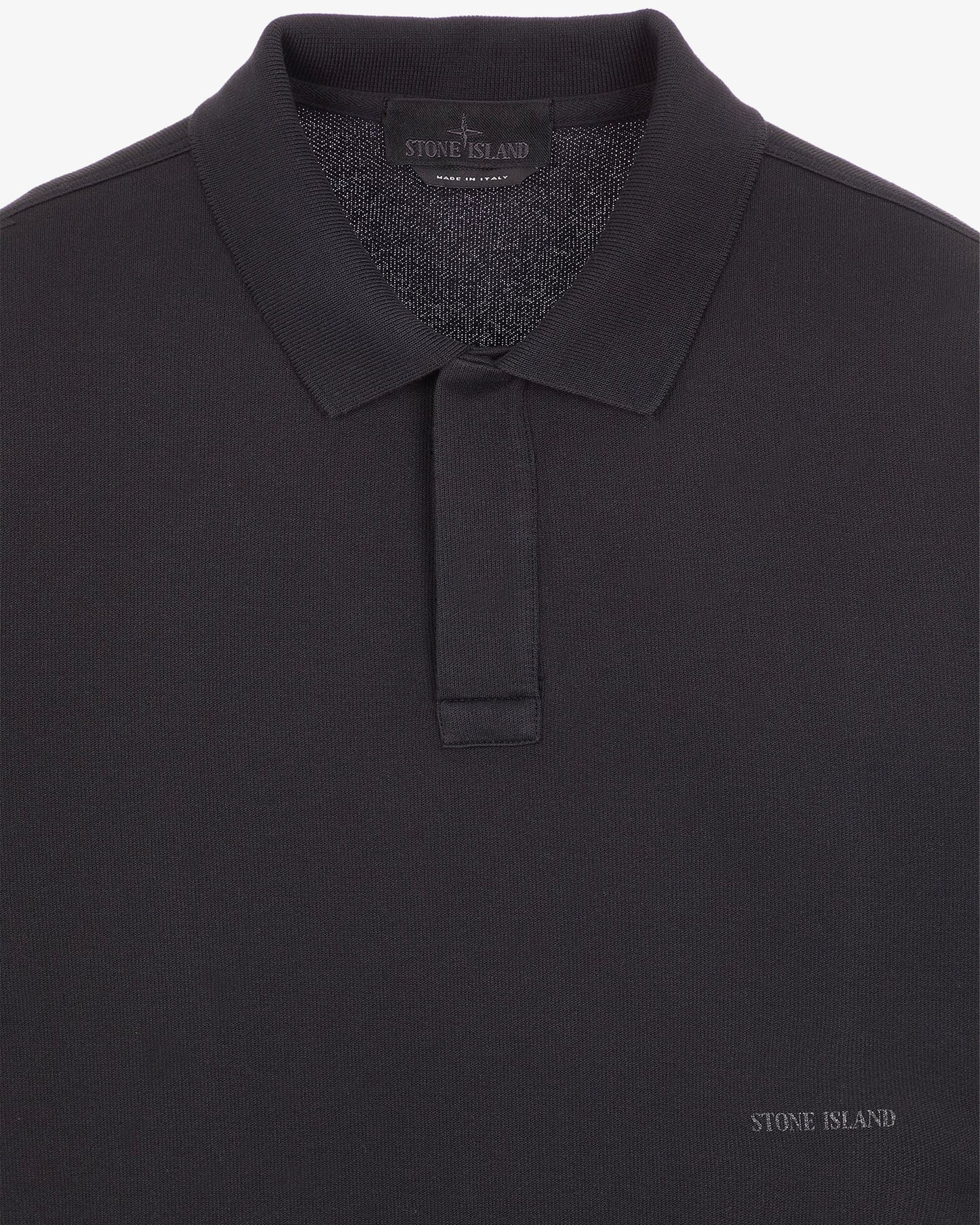 STONE ISLAND Ghost Short Sleeve Polo Black