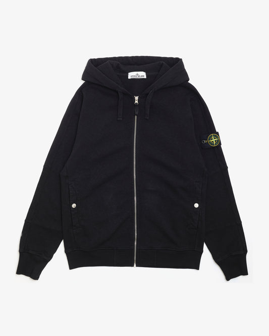 STONE ISLAND Full Zip Sweatshirt Black