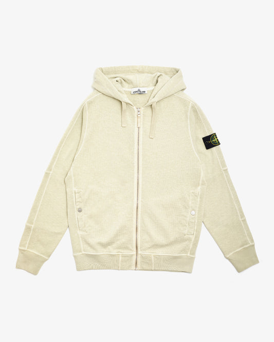 STONE ISLAND Hooded Full Zipper Sweatshirt Pistachio